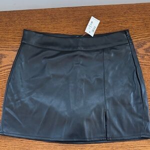 Aeropostale Chic Black Faux Leather Mini Skirt